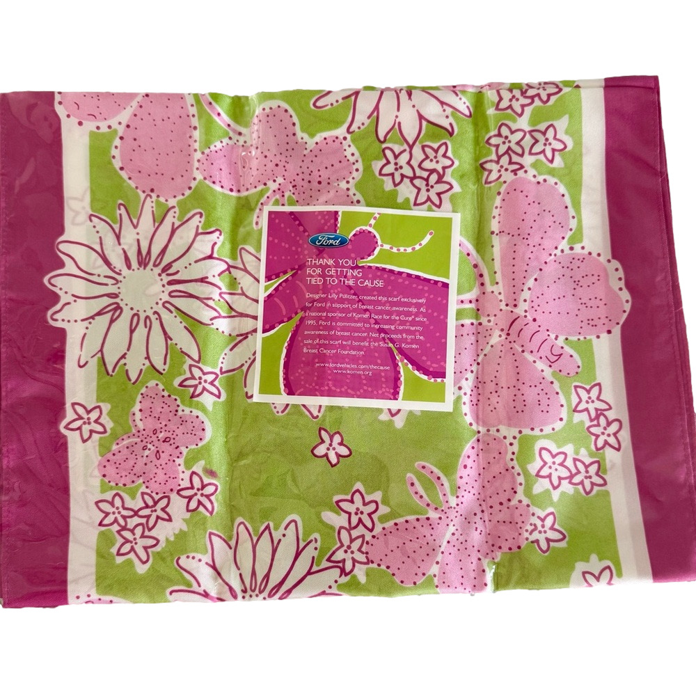 Lilly Pulitzer Pink and Green Floral Wrap